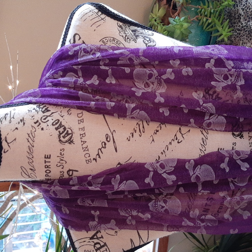 Purple skull scarf
